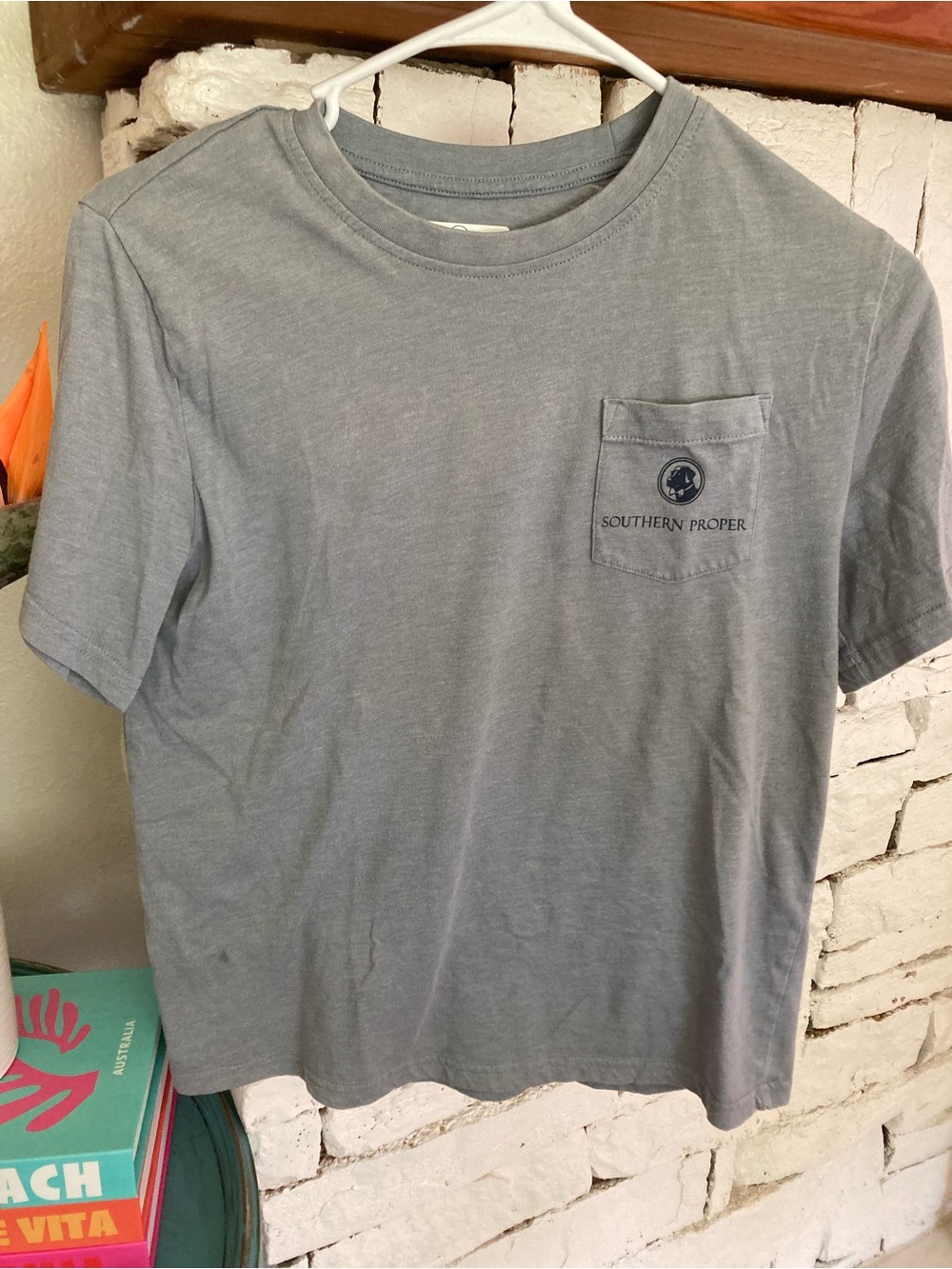 Southern Proper Gray Short Sleeve Pocket Tee for Kids